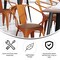Emma and Oliver Alva Metal Indoor-Outdoor Stacking Chair with Vertical Slat Back, Arms and All-Weather Polystyrene Seat